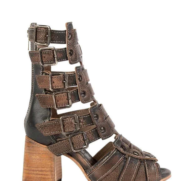 NEW FREEBIRD BY STEVEN Zeus Sandal’s Zane Black BOOT Size 7 Bohemian - Picture 6 of 12